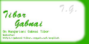 tibor gabnai business card
